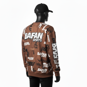 เสื้อสเวตเชิ้ตผู้ชาย ผ้าฝ้ายผสมโพลีเอสเตอร์เนื้อนุ่ม 320 GSM สีน้ำตาล ดำ พิมพ์โลโก้ตามสั่ง เสื้อสเวตเชิ้ตพื้นฐาน - Product Image 5