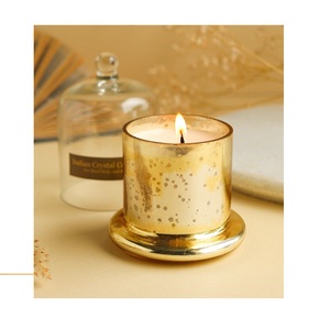 Gold Colored Metal Candle Holder Luxury Theme <b>Wax</b> Candle Holder for High Quality Candle Votive Use Christmas Decor - Product Image 1
