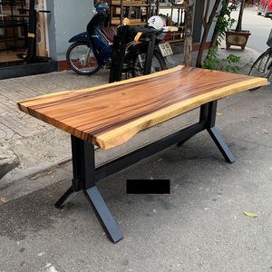 โต๊ะไม้ดีไซน์อินดัสเทรียล SFMT013 ขนาด 80x160 ซม. หนา 5 ซม. ขาเหล็กขนาดใหญ่ - Product Image 4