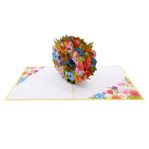 Conception personnalisée de haute qualité 3D Pop Card Fleurs sauvages Artisanat Merci en gros Artisanat en papier d'impression offset du Vietnam - Product Image 4