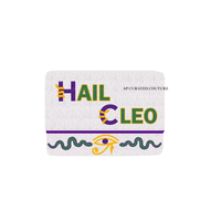 Sac cosmétique perlé personnalisé en gros, pochette Hail Cleo Mardi Gras brodée avec fermeture éclair, sac moyen et étuis