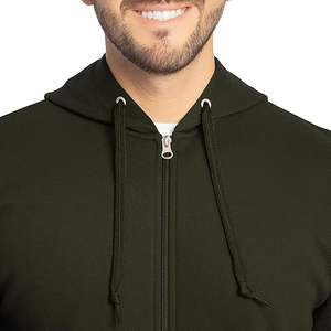 Sweats à capuche élégants et personnalisés pour hommes OEM Sweats à fermeture éclair complète 2025 Vente en gros de sweats à capuche en coton polaire Sportswear - Product Image 3