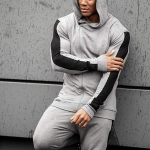 Último diseño de alta calidad de algodón mezclado gimnasio Fitness sudaderas con capucha de talla grande transpirable hombres gimnasio Fitness sudaderas con capucha - Product Image 3