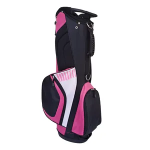 Top sale Custom classics Black pink lightweight golf Bracket Bags tidy golf bag stand for girls