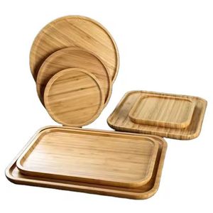 Bandeja de madera de bambú con asa, bandeja para servir cena, bandeja para desayuno de restaurante para comida de Hotel, plato de Sushi adecuado para fiesta - Product Image 4