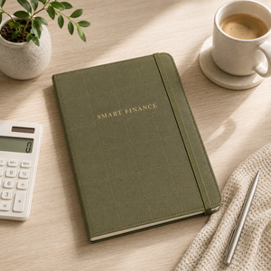 LABON <span class=keywords><strong>Carnet</strong></span> de budget intelligent vert sauge en similicuir rigide avec suivi des dépenses mensuelles et objectif d'épargne - Product Image 4