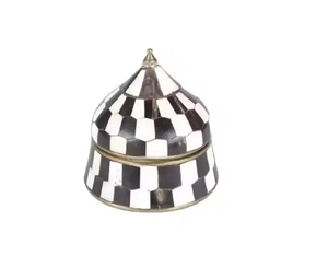 Casserole de mariage exclusive de haute qualité avec incrustation d'os noir et blanc pour servir une marmite élégante - Product Image 1