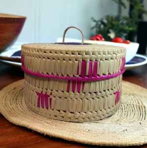 Nuevo diseño Art Deco mimbre Natural ratán pan cesta de frutas bambú astillas de madera mango de cuerda para almacenamiento de cocina decoraciones de boda - Product Image 5