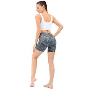 Pantalones cortos de motorista de cintura alta personalizados al por mayor para mujeres, ropa atlética de talla grande para niñas, nailon, licra, algodón, negro, transpirable - Product Image 4