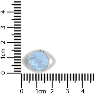 Bague en argent sterling 925 pour homme, classique, sertie de pierres de lune arc-en-ciel, cadeau unique pour lui, anniversaire, mariage, fête - Product Image 5