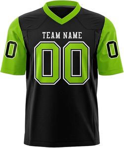 Ensembles d'uniformes de football américain pour équipes scolaires en gros, maillots à manches courtes, protection UV, polyester léger 120 GSM, vêtements de sport - Product Image 3