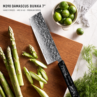 Couteau de cuisine M390 en acier poudré, forgé à la main, couteaux japonais en acier au carbone, Nakiri, couteau à légumes, couteau à viande, outil de cuisine professionnel