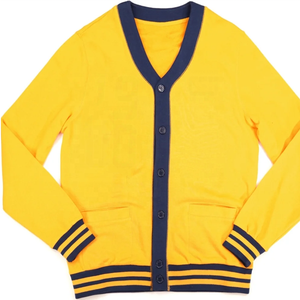 Suéteres cárdigan informales amarillos personalizados - Product Image 1