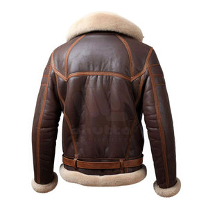 Chaquetas de cuero de borrego para hombre, forradas y gruesas para actividades al aire libre en invierno, chaquetas de cuero de borrego - Product Image 2