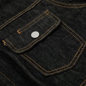 Veste en jean tendance avec logo personnalisé pour homme, veste en jean multi-poches, veste décontractée pour homme - Product Image 6