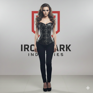 Corset gainant sans manches en cuir 100 % pour femme, qualité supérieure 2026, broderie, haute compression, séchage rapide, respirant - Product Image 1