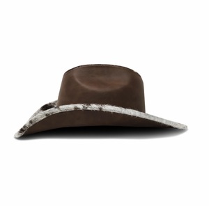 Synthetic Cow Hair Vinyl Leather Marlboro <b>Hat</b> | Handmade <b>Western</b> <b>Hat</b> | OEM & ODM Manufacturer - Product Image 3