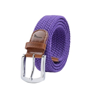 Cinturón Elástico Personalizado para Hombre, Ajustable de 105-125 cm, con Extremos de Cuero, Hebilla Metálica, Logotipo Personalizado, 2-3 cm - Product Image 3