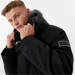 Veste parka pour homme 2024, manteau d'hiver de haute qualité avec col montant, toile, logo et design personnalisés, respirant, séchage rapide - Product Image 3