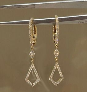 925 <b>Silver</b> Round Moissanite Diamond Women's Drop/<b>Dangle</b> <b>Earrings</b> - Product Image 3