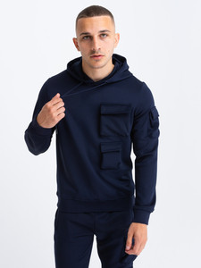 Nuevo Conjunto Deportivo de Moda al por Mayor, Transpirable, 100% Fibra de Bambú, con Capucha, Estilo Cargo, para Hombre, 2 Piezas - Product Image 3