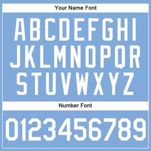 Camiseta de béisbol auténtica blanca azul claro personalizada - Product Image 6