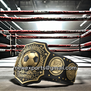 เข็มขัดแชมป์มวยแบบกำหนดเอง MMA แกรปปลิ้ง ซามูไร ยิวยิตสู วัสดุ PU เป็นมิตรกับสิ่งแวดล้อม สำหรับทุกเพศ ปากีสถาน คุณภาพดี ขนาดใหญ่ สีทอง สีเงิน - Product Image 3