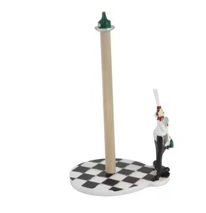 Porte-rouleau de serviettes en fer Chief Design avec base personnalisée et bouton pointu multicolore pour la cuisine - Product Image 1