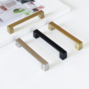Contemporary Zinc Alloy Cabinet Pulls Matte <b>Black</b> Brass Gold Kitchen <b>Cupboard</b> Handles Furniture Hardware Eco-Friendly Durable - Product Image 3