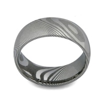 Bague en acier Damas faite à la main sur mesure, coffret cadeau, cadeau personnalisé pour un anniversaire de mariage, origine Pakistan, OEM/ODM pris en charge, DHL