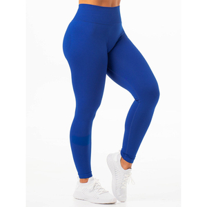 กางเกงเลกกิ้งเล่นโยคะสำหรับผู้หญิงเอวสูงควบคุมหน้าท้องกางเกงกีฬายางยืดยกก้นสีเงินไม่มีเส้น - Product Image 4