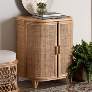 Armoire en rotin naturel de la meilleure qualité, fabriquée à la main, organisateur de rangement durable et écologique pour chambre à coucher élégante, intérieur de maison bien rangé - Product Image 1