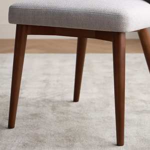 เก้าอี้รับประทานอาหารดีไซน์ทันสมัย โครงไม้สักแท้ พร้อมเบาะและพนักพิงหุ้มผ้า สำหรับใช้กับโต๊ะทั้งในร่มและกลางแจ้ง - Product Image 6