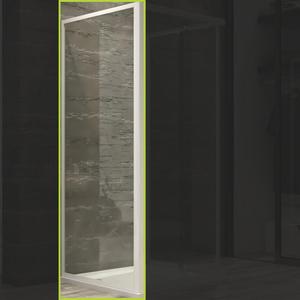 Ogomondo cristallo bianco temprato lato fisso per Box doccia angolo 67-69.5X185 cm confezione trasparente 1 - Product Image 1