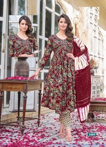 Impresión de lámina de rayón de calidad superior Ropa india y pakistaní Parte inferior superior Chanderi Cotton Dupatta - Product Image 5