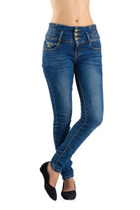 Top Selling Item Wholesale Custom Design Women Plus Size Mid Waist Straight <b>Jeans</b> Denim Pants OEM <b>Winter</b> Casual - Product Image 5