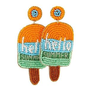 Bijoux fantaisie broderie perlée TEXAS TECH boucle d'oreille du jour du jeu avec un beau design fait à la main à la mode Top choix gentillesse de l'Inde - Product Image 5