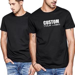 Venta al por mayor de algodón cuello redondo Camiseta personalizada Digital de transferencia de seda impresión Logo gráfico camiseta hombres regular suave camiseta para hombres - Product Image 1