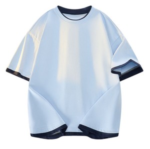 Camisetas Casuales de Algodón para Hombre al por Mayor, Estilo Urbano, Tallas Grandes, con Estampado Personalizado en la Parte Delantera, Hombros Caídos, Tejido Grueso - Product Image 3