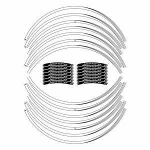 Kit Strisce Adesive per Cerchioni Moto da 17 Pollici Compatibile - Product Image 2