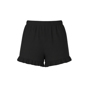 Shorts Casuales de Verano para Mujer, Tejido de Canalé Alto, Dobladillo con Volantes, Elásticos, Transpirables, de Secado Rápido, Ajuste Holgado, Venta al por Mayor, OEM, ODM - Product Image 1