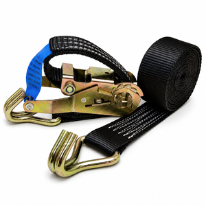Correas de Amarre Provina Negras de 38 mm (1.5 Pulgadas) de Alta Resistencia con Certificación CE, Material de Poliéster, Ganchos Dobles en J, 5000 kg - Product Image 6