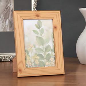 Marco DE FOTOS Rectangular de madera Natural personalizable de 5x7, diseño rústico con soporte, decoración moderna para el hogar, marcos de fotos de madera MDF - Product Image 4