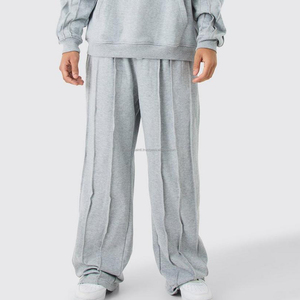 Survêtements vintage délavés à l'acide pour hommes Patch brodé évasé et sweat à capuche ensemble Sun Fade Streetwear survêtements pour l'hiver - Product Image 3