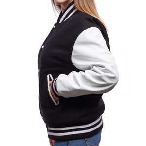 Chaqueta de béisbol de satén personalizada OEM para mujer Diseño vintage Premium con bordado de letras para hombre - Product Image 4