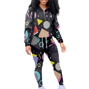 Haute qualité 100% coton sublimé femmes survêtements léger hiver à capuche Jogging costumes prix de gros survêtements - Product Image 1