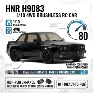 Voiture RC HNR H9083 Werewolf 1/<span class=keywords><strong>10</strong></span> 4WD Brushless 80KM/H Haute Vitesse, Drift & Touring, RTR avec ESC et Moteur Hobbywing - Product Image 1