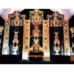 Décoration de scène de grand mariage Indo Western Toronto scène de grande réception de mariage Style Jharokha scène de mariage indien - Product Image 1