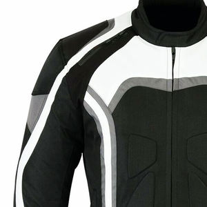 Chaqueta de moto textil de cuero blanco impermeable para hombre al por mayor 2025 chaqueta de cuero de moto de la mejor calidad con logotipo personalizado - Product Image 4