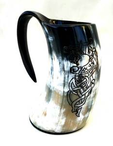 แก้วมักทรงเขาควายธรรมชาติสำหรับใช้ในงานเลี้ยงโรงแรมและร้านอาหารบ้านโดยหัตถกรรมฮันนานดีไซน์ไม่เหมือนใคร - Product Image 1